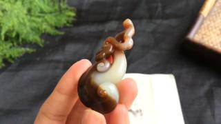 和田玉糖白玉灵芝吊坠 晶莹剔透 莹润光泽,品相上佳!雕琢精细,造型和