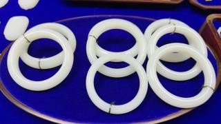 和田玉白玉精品上新,一对高品质手把件貔貅玉壶,高品质山料羊脂手镯